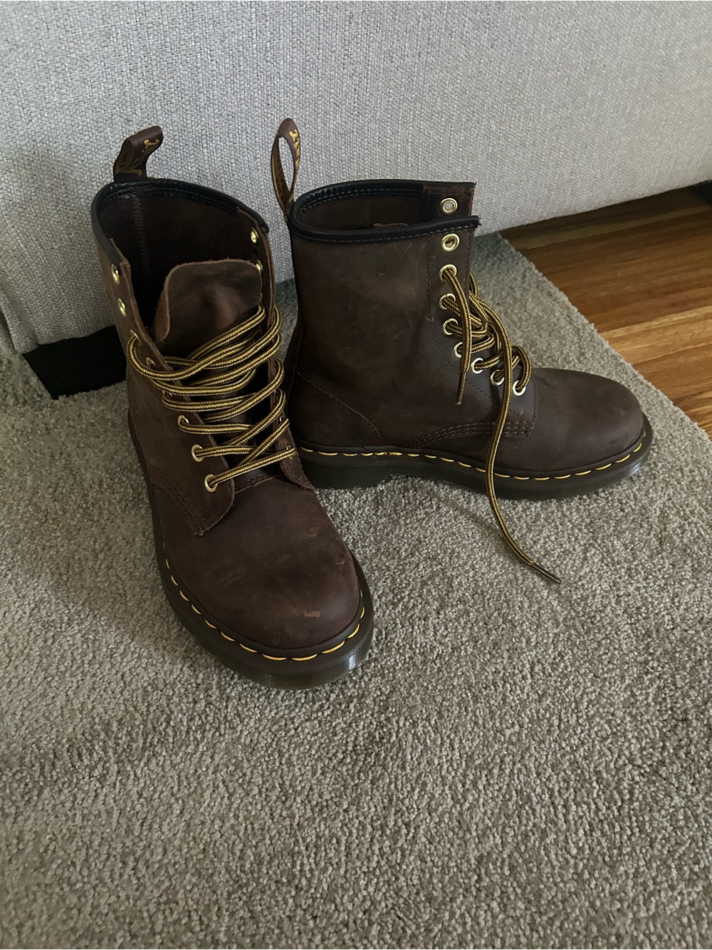 Doc Martens 1460 Crazy Horse Leather Lace Up Boots